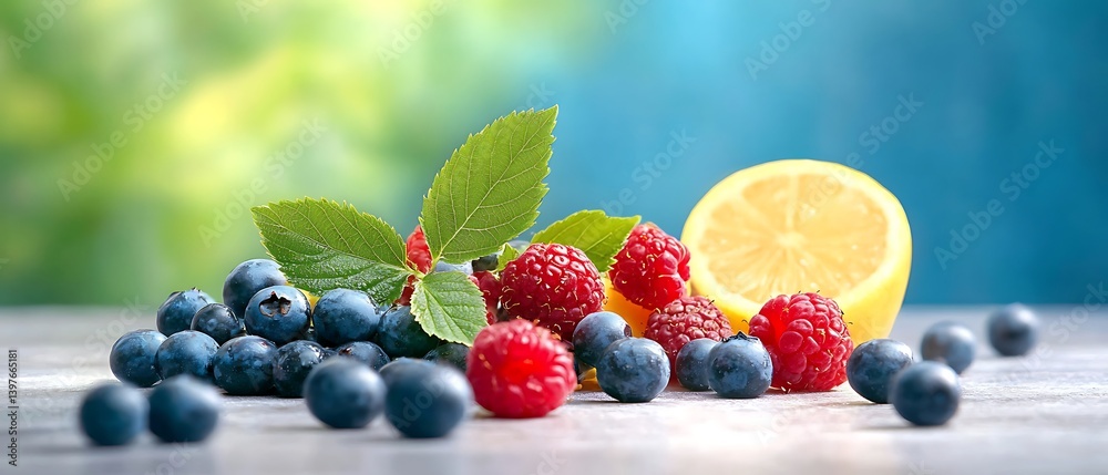 Fresh Berries & Lemon Display