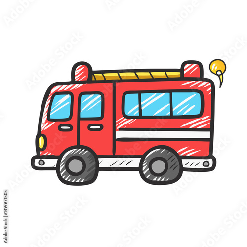 fire truck icon, fire truck vector illustration-simple illustration of fire truck, perfect for fire truck logos and icons