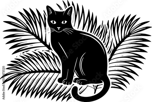 Powerful and captivating image of a wild cat in its natural environment, portraying strength, agility, and untamed beauty. Ideal for use in wildlife documentaries, nature-themed designs, conservation 