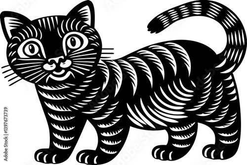 Powerful and captivating image of a wild cat in its natural environment, portraying strength, agility, and untamed beauty. Ideal for use in wildlife documentaries, nature-themed designs, conservation 