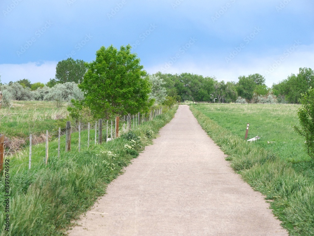 Trail by the farm in spring, Boulder, Colorado