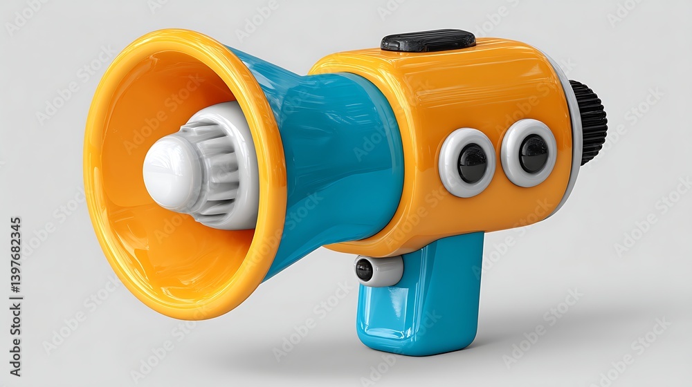 A dynamic and eye-catching megaphone, the image exudes energy and an impactful message. The design is bold and vibrant, with clean lines and a modern aesthetic. A dynamic and eye-catching megaphone, the image exudes energy and an impactful message. The design is bold and vibrant, with clean lines and a modern aesthetic.