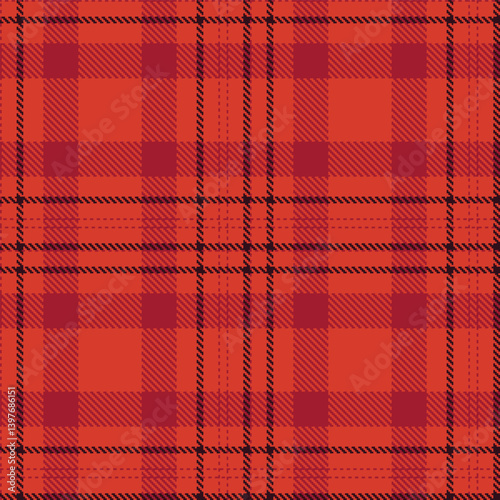 Dark scarlet Tartan patterns fabric texture. Elegant Dusky rouge Seamless Tartan