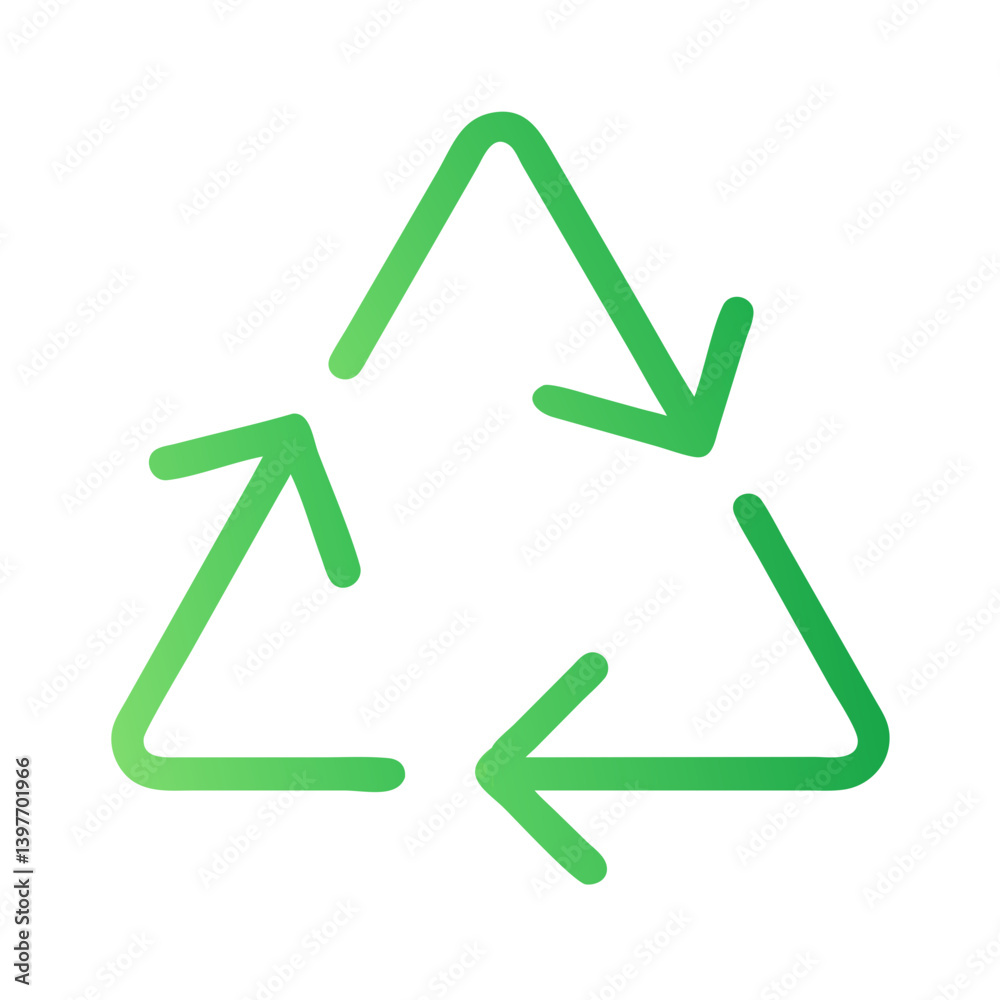 Recycling Arrows Forming Triangle Indicating Sustainability Icon Design Recycling Arrows Forming Triangle Indicating Sustainability Icon Design