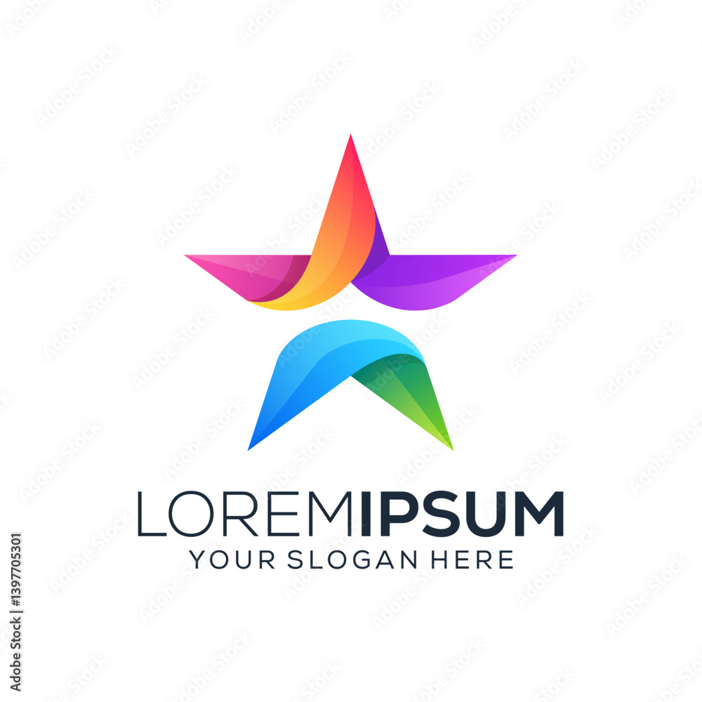 Abstract star logo design Abstract star logo design