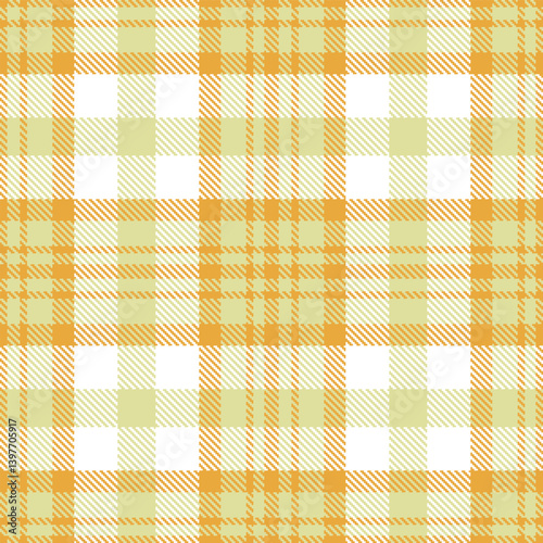 Sandy butterscotch Seamless Tartan with Light beige accents Textile Design