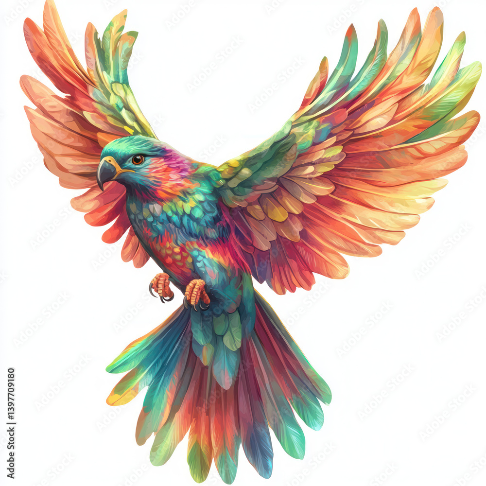 Fototapeta premium peacock feather isolated on white