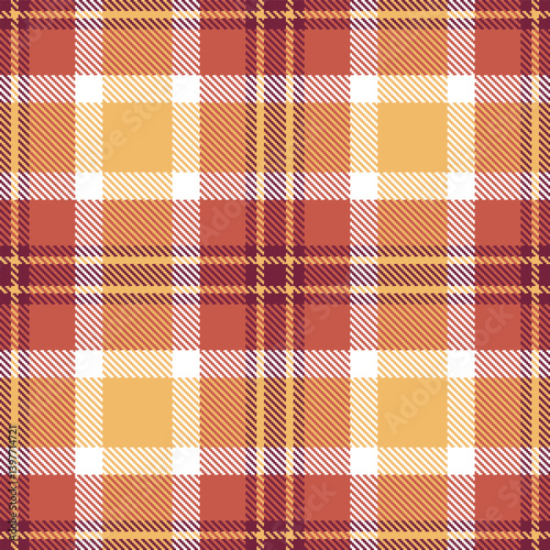 Dusky merlot Tartan patterns fabric texture. Elegant Fire apricot Seamless Tartan
