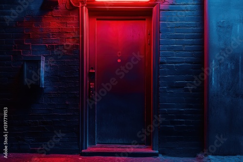 Hidden speakeasy with secret entrance and space for text