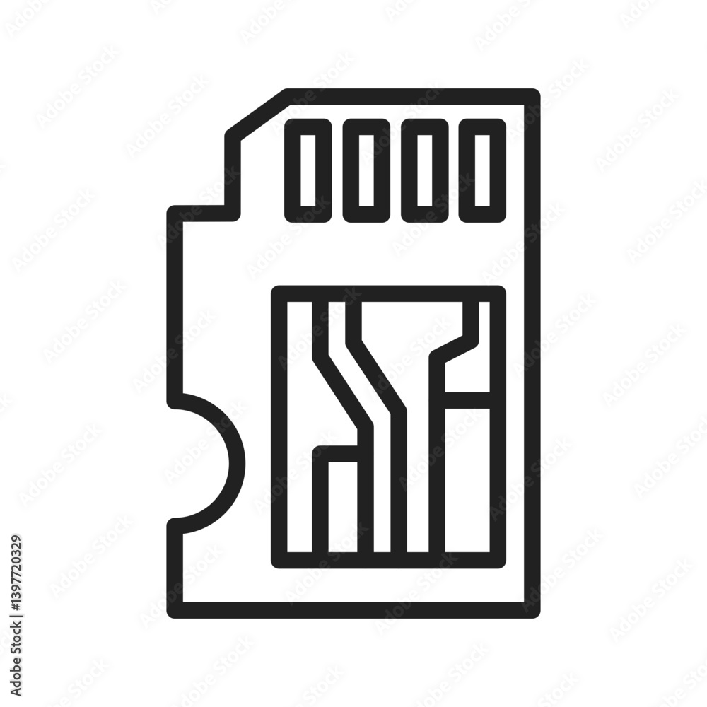 Microtechnology icon vector image. Suitable for mobile apps, web apps and print media. Microtechnology icon vector image. Suitable for mobile apps, web apps and print media.