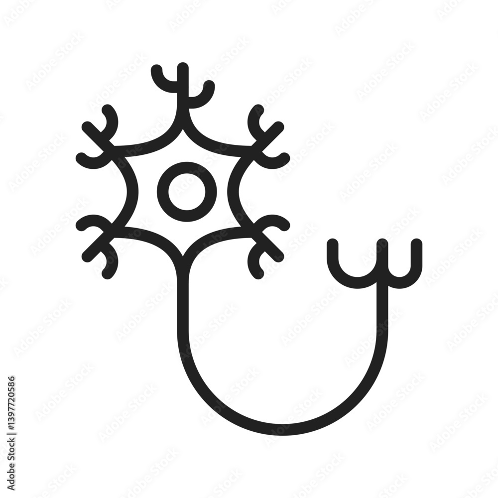 Obraz premium Neuron icon vector image. Suitable for mobile apps, web apps and print media.