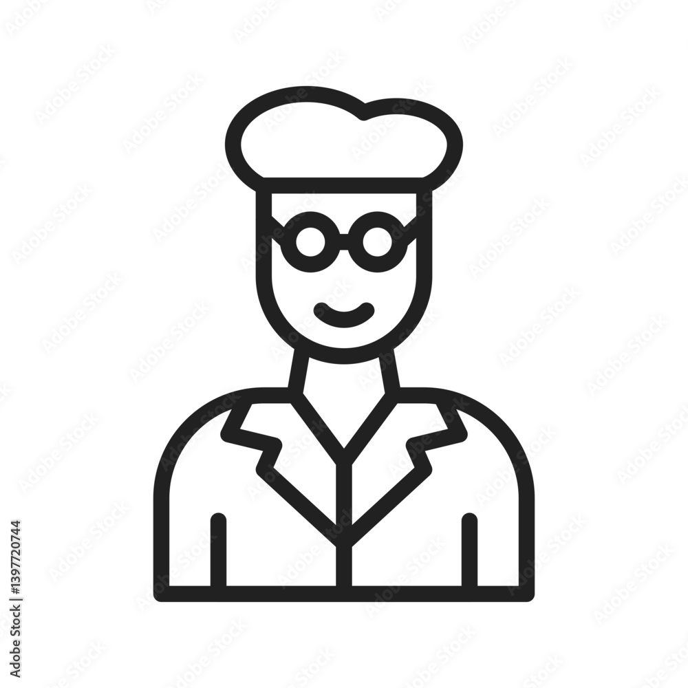 Scientist icon vector image. Suitable for mobile apps, web apps and print media. Scientist icon vector image. Suitable for mobile apps, web apps and print media.