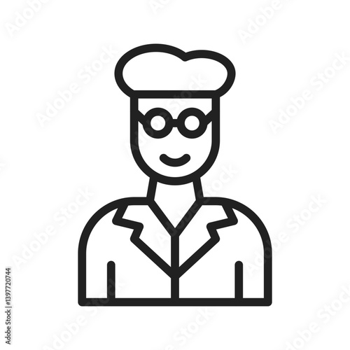 Scientist icon vector image. Suitable for mobile apps, web apps and print media.