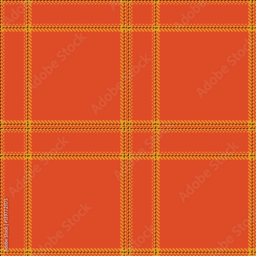 Elegant Rich squash & Cool deep orange Seamless Tartan Textile Design