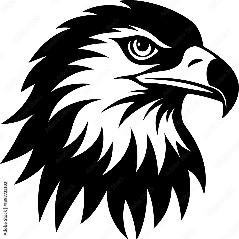 Obraz premium eagle head vector illustration
