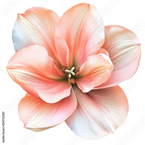 pink magnolia flower isolated