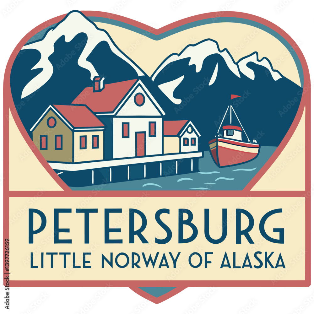Obraz premium Petersburg Little Norway of Alaska
