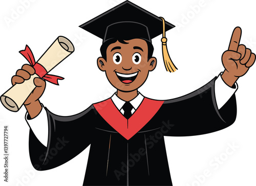 graduate student with diploma