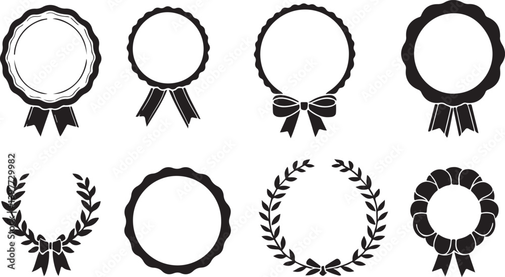 A collection of various award ribbons and medals, in a simple, elegant style. A collection of various award ribbons and medals, in a simple, elegant style.