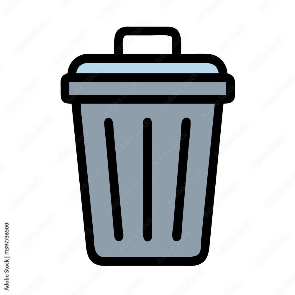 Trash Bin Icon Design for Waste Disposal Trash Bin Icon Design for Waste Disposal