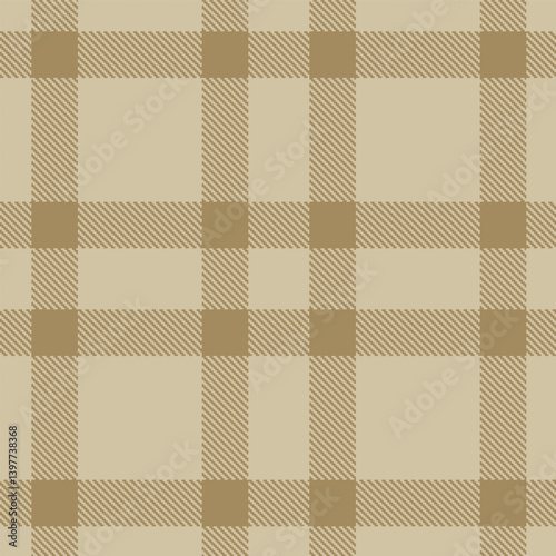 Elegant Seamless Tartan featuring Dark putty and Vibrant dark beige Textile Design
