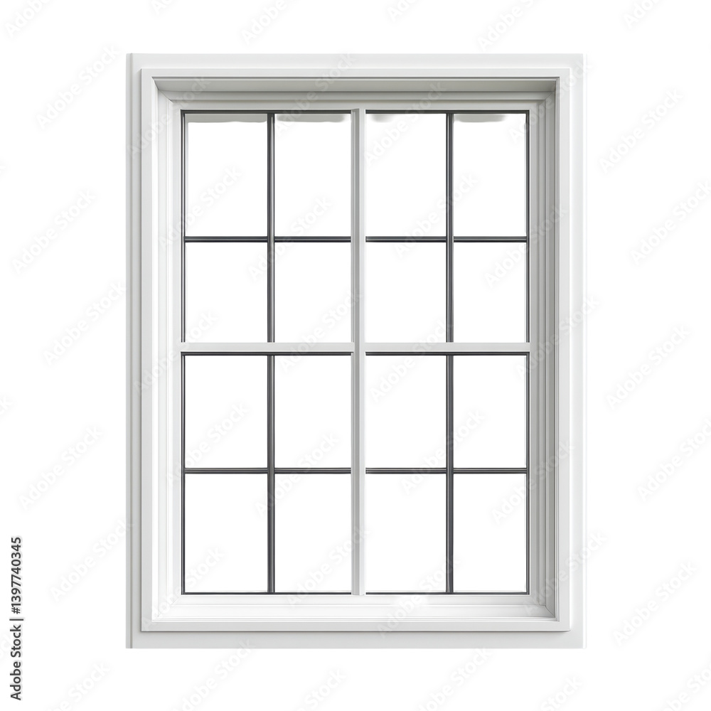 Picture Window Frame isolated on white background Picture Window Frame isolated on white background
