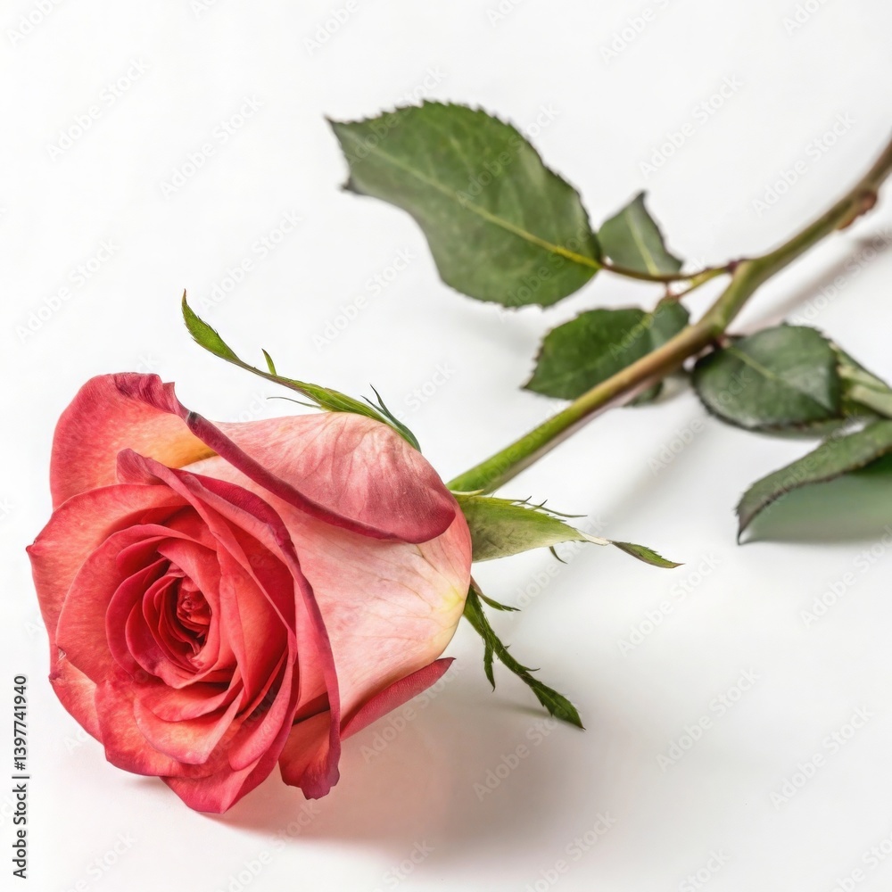 Obraz premium red rose isolated on white