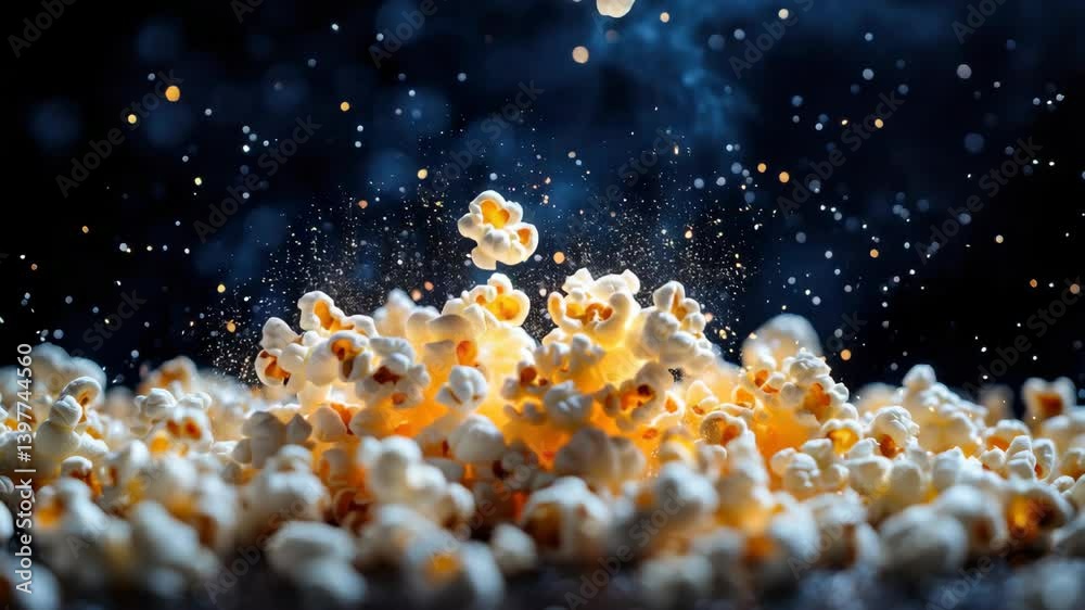 Exploring the art of popcorn popping in slow motion showcasing texture and movement