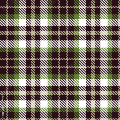 Mellow dark maroon and Vintage putty Seamless Tartan Textile Design
