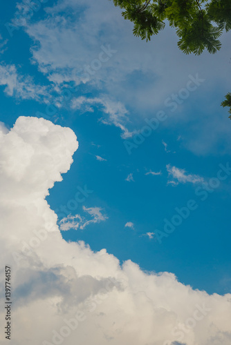 blue sky with clouds