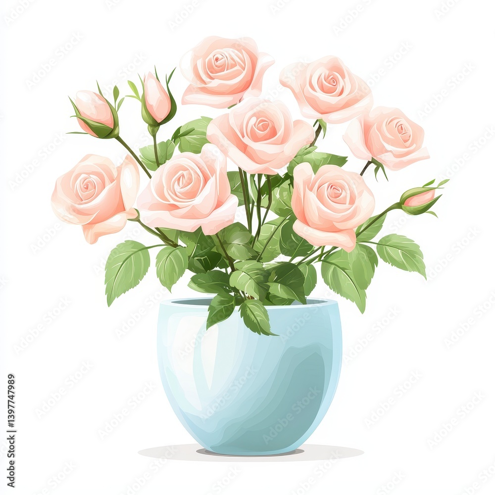 Roses in Pot Elegant Arrangement Roses in Pot Elegant Arrangement