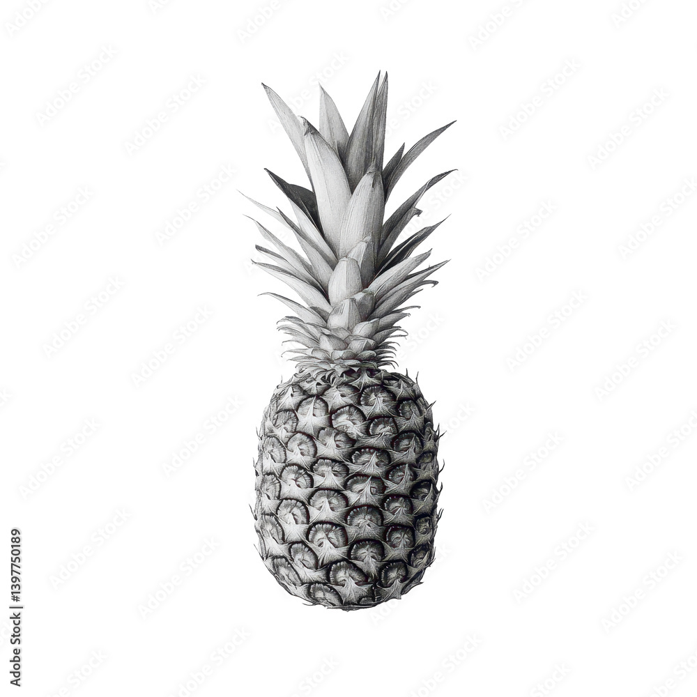 Obraz premium Pineapple isolated on white background