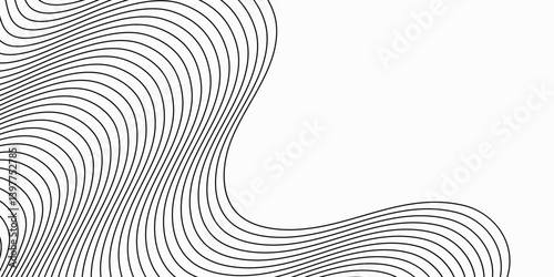 Lines wave background. Dynamic back and white simple motion line art backdrop design. Abstract background with lines and space for text