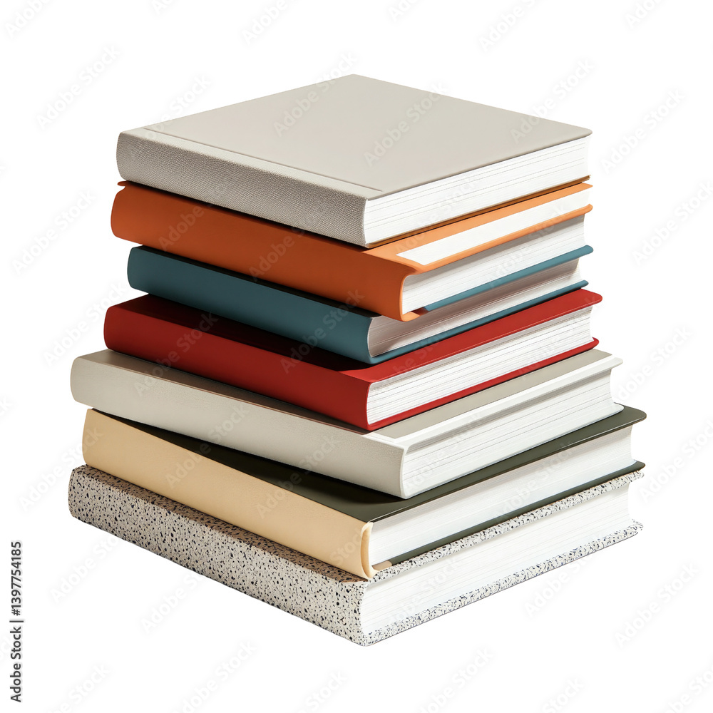 A neatly stacked collection of books showcasing diverse colors and textures, bathed in soft natural light, creating a calming and inviting atmosphere of knowledge and quiet contemplation. A neatly stacked collection of books showcasing diverse colors and textures, bathed in soft natural light, creating a calming and inviting atmosphere of knowledge and quiet contemplation.