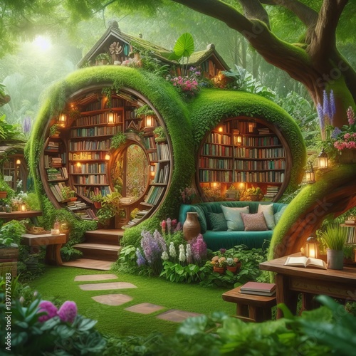 The Enchanted Gardener A book lover whose library is an outdoor