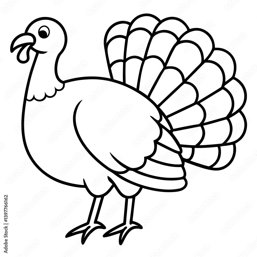 Modern Turkey Vector Art on White Modern Turkey Vector Art on White
