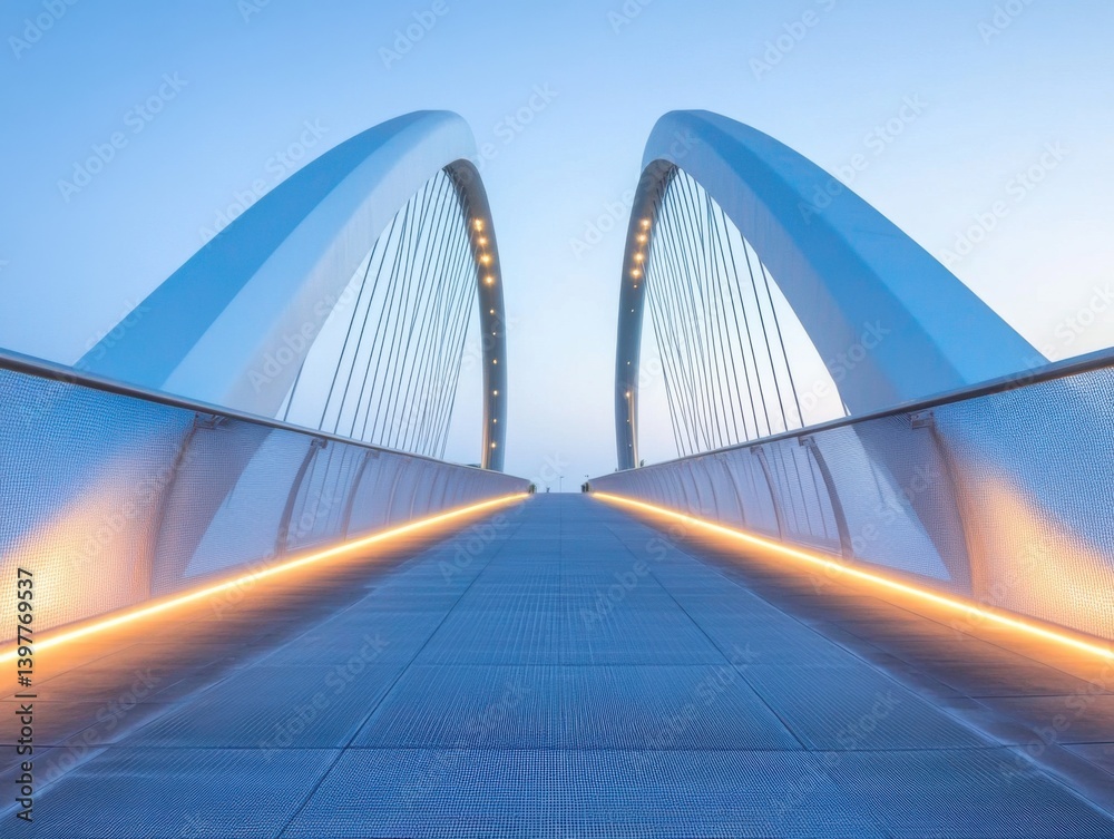 Obraz premium Modern home reflected in black water with sleek lines and moonlit lighting with copy space below