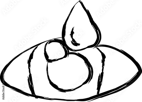 eye medicine icon in doodle style	