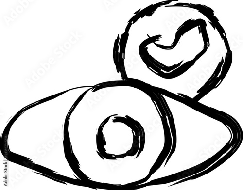 eye health icon in doodle style	