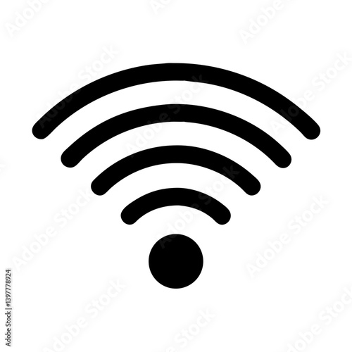 Wi-Fi signal icon for wireless internet and connectivity
