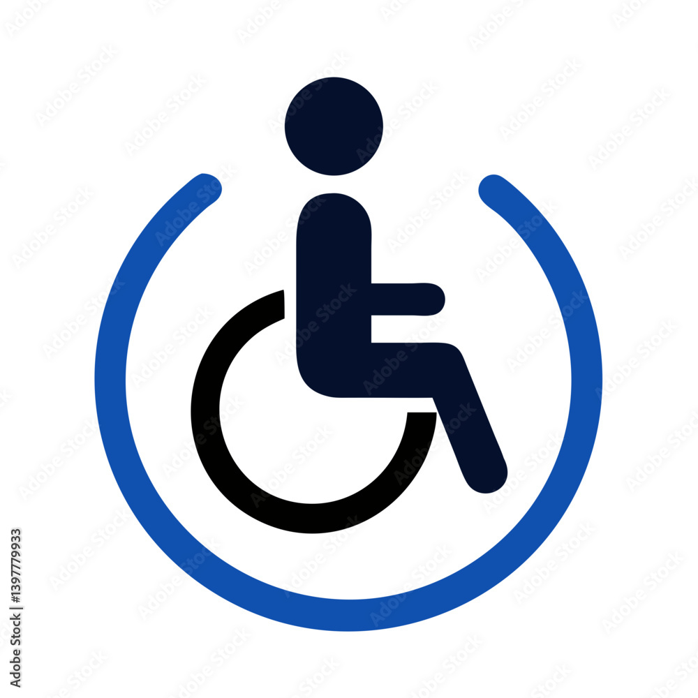 Accessibility icon with wheelchair symbol
