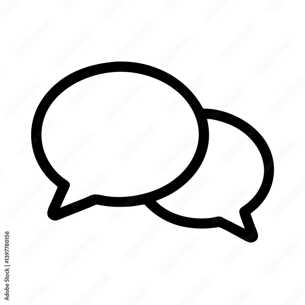 Speech bubble icon for chat and communication
Speech bubble icon for chat and communication