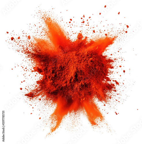Obraz na płótnie PNG Paprika Powder powder explosion vibrant. w salonie