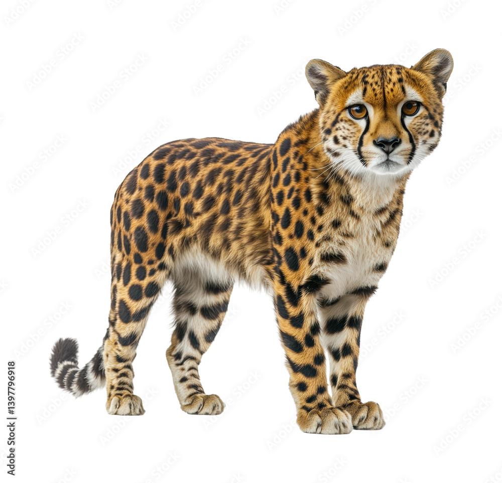 Cheetah stalking prey in the wild nature isolated on transparent background png Cheetah stalking prey in the wild nature isolated on transparent background png