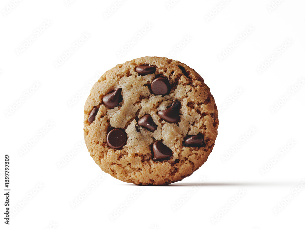 A Chocolate Chip Cookies isolate on pure white background perfect for dicut A Chocolate Chip Cookies isolate on pure white background perfect for dicut