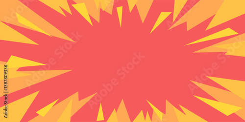 Abstract pattern background in comic or sun rays style. Summer design for promotional banners, posters, greeting cards, social media.