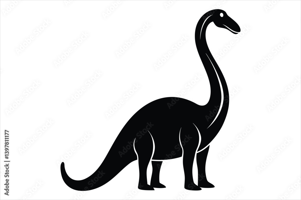 Obraz premium dinosaur sauropod silhouette