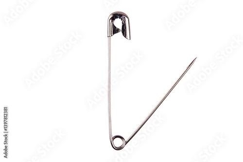 safety pin isolated on white