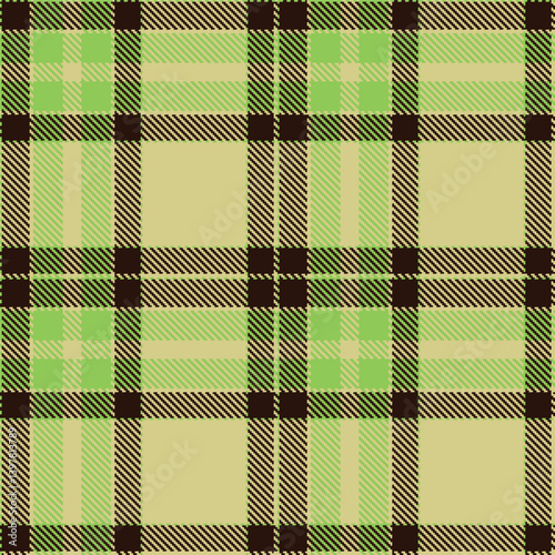 Elegant Seamless Tartan featuring Rustic nasty green and Smoky beige Textile Design