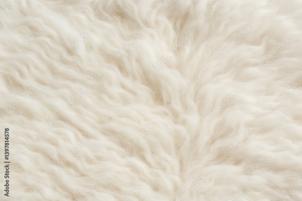 Sheepskin wool texture providing soft, cozy neutral background surface Sheepskin wool texture providing soft, cozy neutral background surface